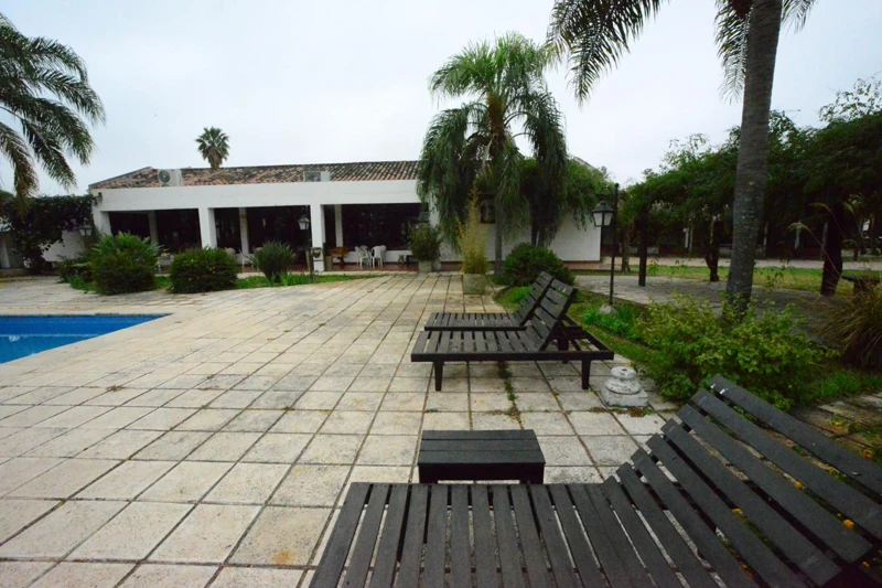 Outdoor spaces for relaxing.